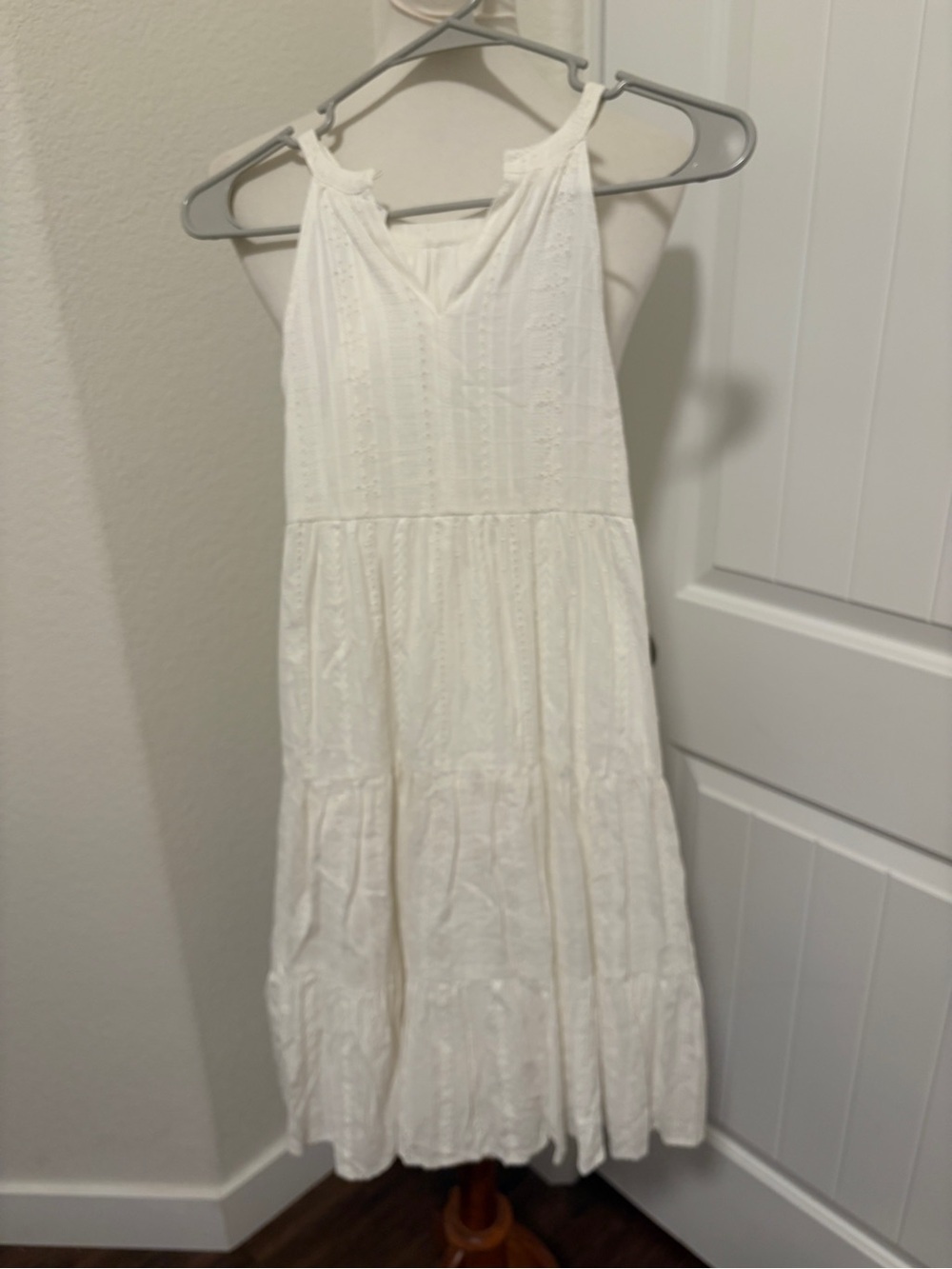 Zara White Eyelet Maxi Dress